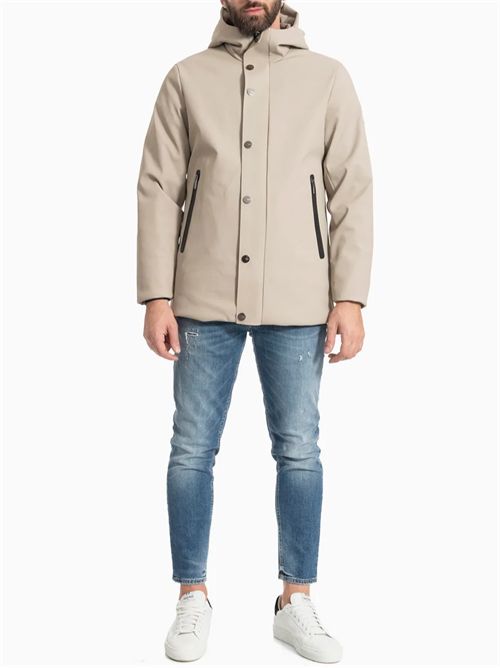 Heskimo long parka rubber touch imbottito HESKIMO | HE9440016/BEIGE